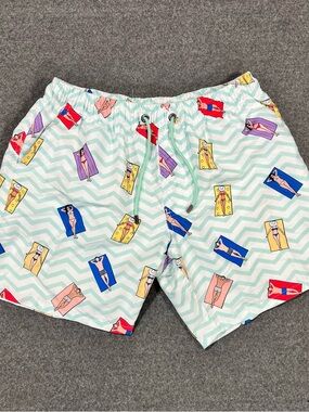 Bondi Beamers Swim Trunks Short Shorts AOP Bikini Print Men's Size XL Baggies
